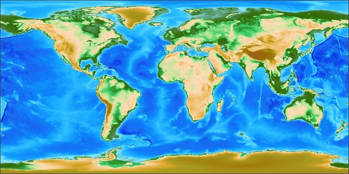 Extracted ETOPO1 data