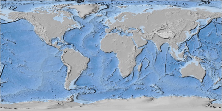 Shaded Relief from GEBCO_2019 data