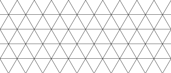 Delaunay triangulation from points with uniform spacing