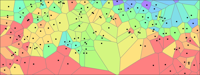 Voronoi Diagram of Surface Temperature